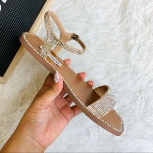 Steve Madden | Shoes | Steve Madden Nisha Sandal In Nickel Rhinestone |  Poshmark